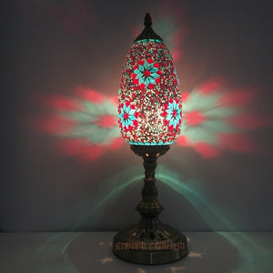 Turkish Style Mosaic Oval Tower Lamps