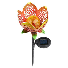 Load image into Gallery viewer, Fire Lotus Solar Garden Lights - Set of 2