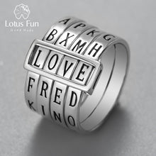 Load image into Gallery viewer, Love Words Spelling Ring/Fidget Toy 925 Silver
