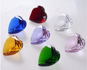Heart of Glass Crystal Paperweights