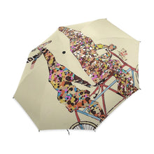Load image into Gallery viewer, 2 Giraffes On A Bicycle Umbrella