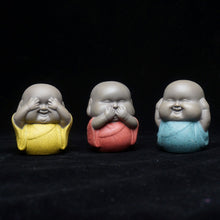 Load image into Gallery viewer, Happy See No Evil Buddha Babies Porcelain