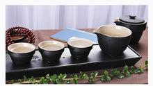 Load image into Gallery viewer, Deluxe Nesting Japanese Ceramic Travel Tea Set for 3