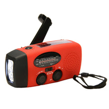 Load image into Gallery viewer, Emergency Hand Crank Power Bank Flashlight AM/FM/WB Radio Charger (Waterproof)