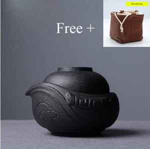 Dragon Bird Japanese Ceramic Travel Tea Set One Cup