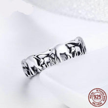 Load image into Gallery viewer, Mother Herd Elephant Family Ring Sterling Silver