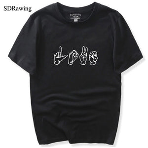 Signs of LOVE T Shirt - ASL American Sign Language