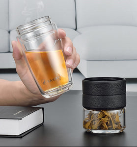 "On the Loose" Glass Portable Eco Friendly Tea Tumbler