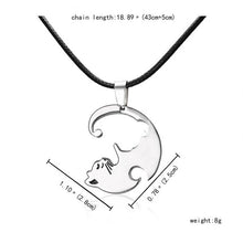 Load image into Gallery viewer, Yin Yang Cat Couple Puzzle Necklace Set Stainless Steel