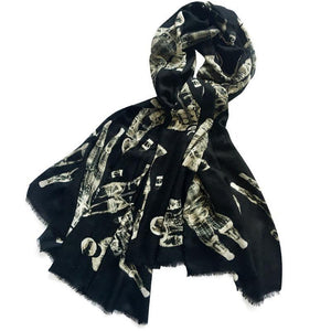 Astronaut X-Ray Science Fiction Cashmere Winter Scarf