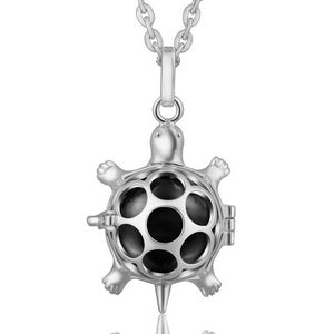 Turtle Cage Angel Caller Pendant Silver Plated