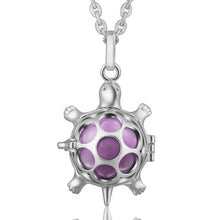 Load image into Gallery viewer, Turtle Cage Angel Caller Pendant Silver Plated