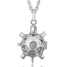 Load image into Gallery viewer, Turtle Cage Angel Caller Pendant Silver Plated