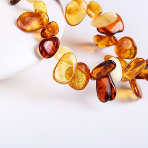 Mixed Amber Pebble Bracelet