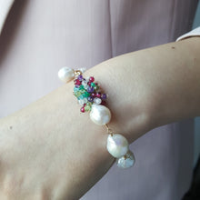 Load image into Gallery viewer, Sea Beauty Freshwater Pearl Semi-Precious Gems Bracelet