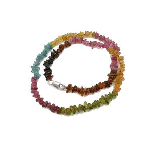 Tourmaline Rainbow Pebble Bracelet