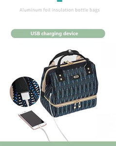 Stylish Maternity Bag With USB and Thermal Insulation