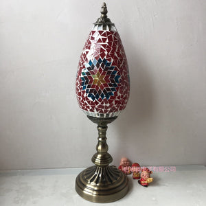 Turkish Style Mosaic Oval Tower Lamps