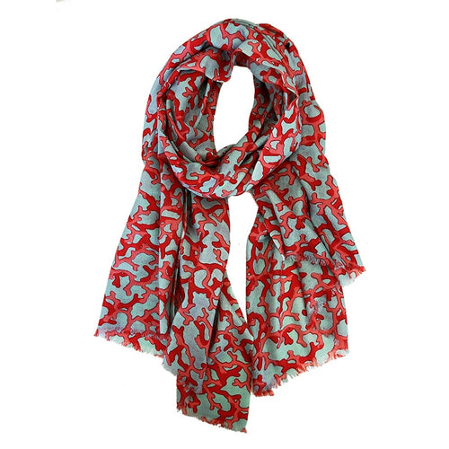 Red Coral Thin Pashmina Scarf