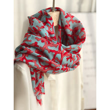 Load image into Gallery viewer, Red Coral Thin Pashmina Scarf