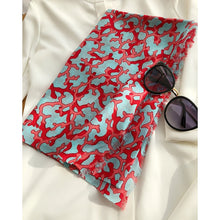 Load image into Gallery viewer, Red Coral Thin Pashmina Scarf