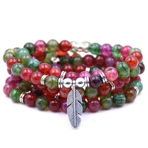 Dragon's Vein Agate Wrap Bracelet