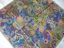 Load image into Gallery viewer, Blue Paisley Riot Silk Scarf