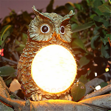 Moon Belly Solar Owl Lamp