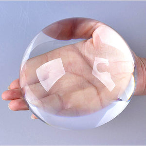 Half Ball Magnifying Crystal Paperweight