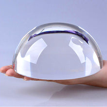 Load image into Gallery viewer, Half Ball Magnifying Crystal Paperweight