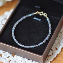 Load image into Gallery viewer, Shining Labradorite Bead Bracelet S925 Sterling Silver