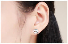Load image into Gallery viewer, Elephant Mother Child Stud Earrings Sterling Silver