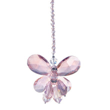 Load image into Gallery viewer, Pink Rainbow Butterfly Crystal Suncatcher