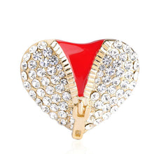 Load image into Gallery viewer, Unzip My Heart Crystal Brooch