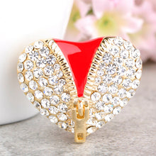 Load image into Gallery viewer, Unzip My Heart Crystal Brooch