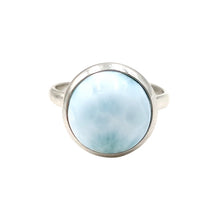 Load image into Gallery viewer, Blue Haze Dome Larimar Cabochon Sterling Silver Ring