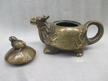 Load image into Gallery viewer, Turtle Dragon Mother and Child Teapot Copper/Bronze