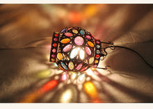 Load image into Gallery viewer, Turkish Style Flower Mosaic Gem Table Lamp