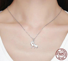 Load image into Gallery viewer, Horse Mother Kiss Pendant Necklace Sterling Silver