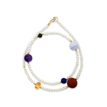 Load image into Gallery viewer, Tiny Galaxies Pearls and Semi-Precious Gems Bracelets