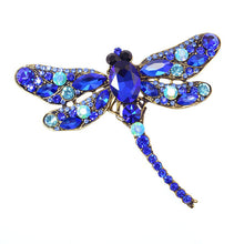 Load image into Gallery viewer, Crystal Dragonfly Costume Brooches (Large)
