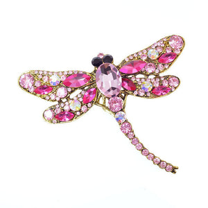 Crystal Dragonfly Costume Brooches (Large)