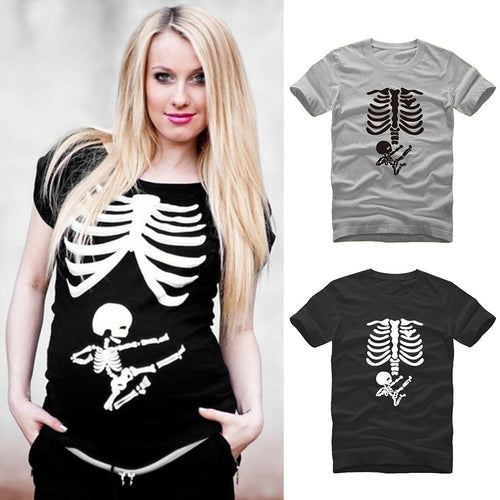 Ninja Baby Skeleton Maternity T-Shirts