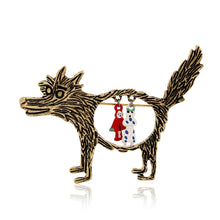 Load image into Gallery viewer, Big Bad Wolf Belly Brooch