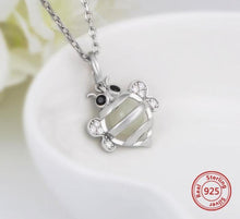 Load image into Gallery viewer, Queen Bee Glow in the Dark Pendant Necklace Sterling Silver
