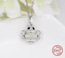 Load image into Gallery viewer, Queen Bee Glow in the Dark Pendant Necklace Sterling Silver