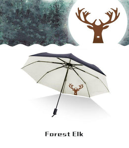Elk Silhouette Pattern Umbrellas