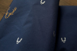 Elegant Deer Pattern Umbrella With Embroidered Trim