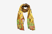 Load image into Gallery viewer, Gustav Klimt &quot;The Kiss&quot; Silk Scarf