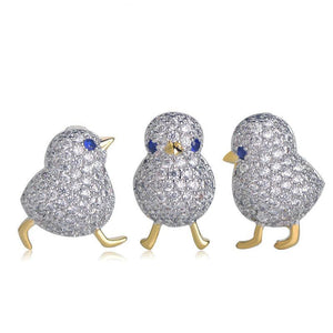 Baby Rhinestone Chicks Lapel Pins